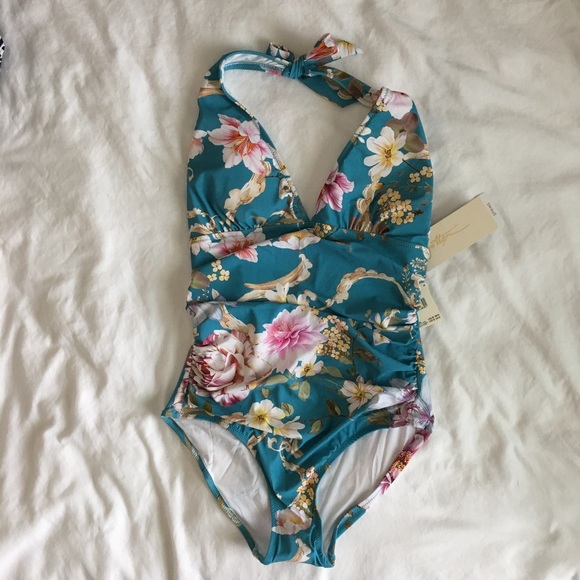Gottex slimming halter one-piece swimsuit - NWT - Picture 2 of 6